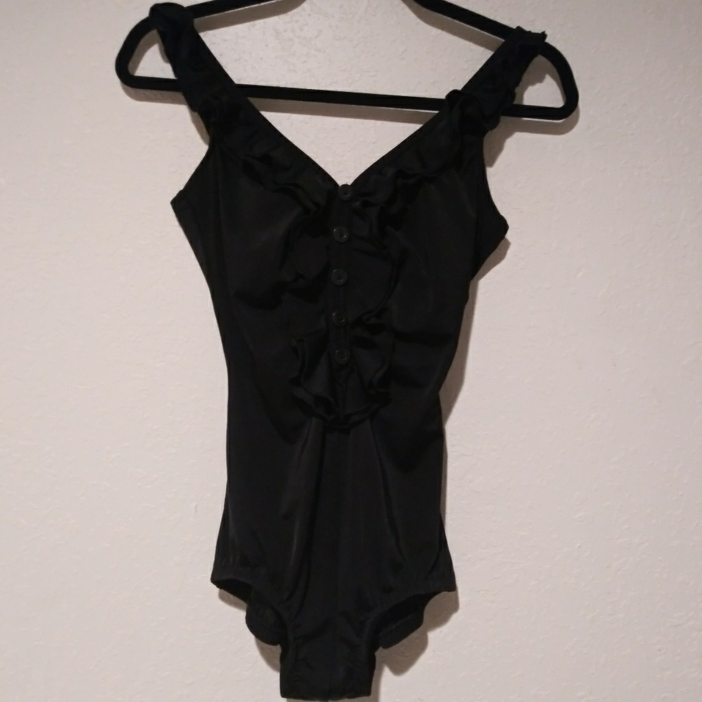 Rose Marie Reid Black One Piece Swimsuit. NWOT